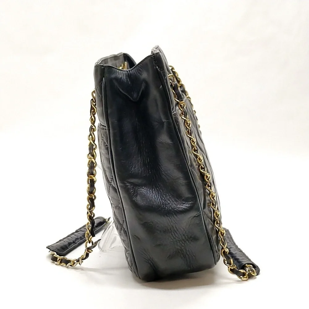 Chanel Black Lamb Skin Tote